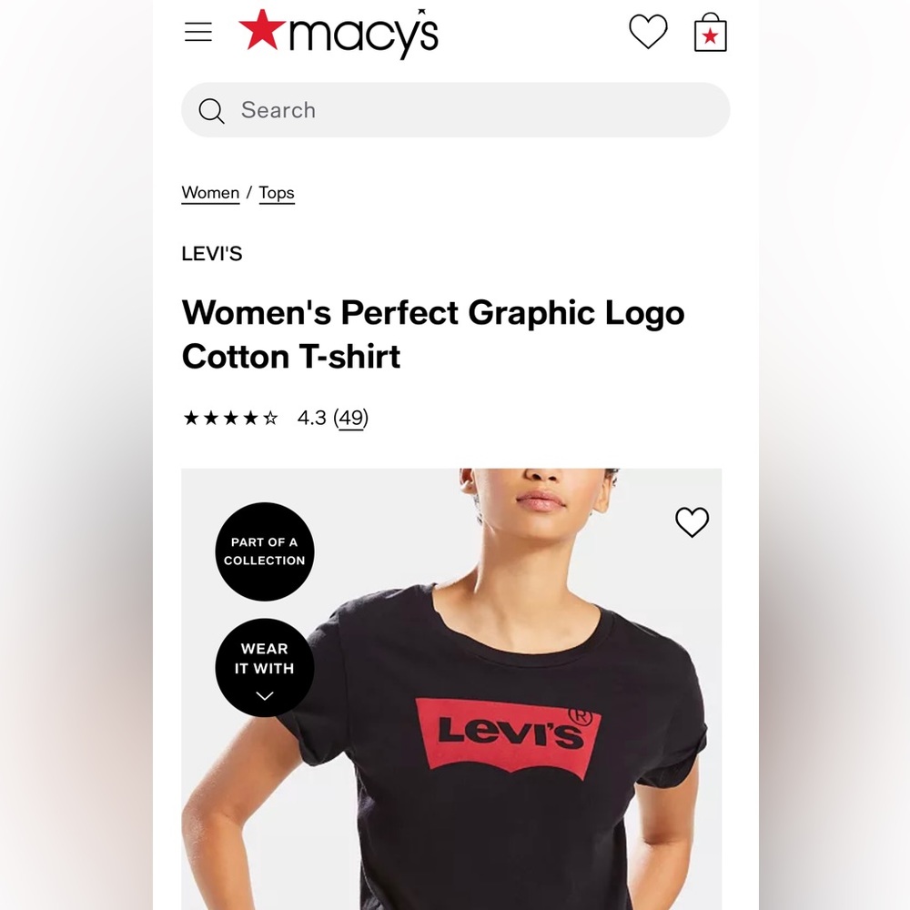 Levi’s Black and Red Graphic T-shirt
